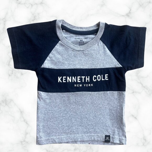 Kenneth Cole boys blue gray shirt 9-12m comfortable classy design - Picture 1 of 3